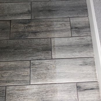 GCS Carpet Tile & Grout Cleaning - Before (dirty tile left) After (clean tile right) - Carpet Cleaning Near Me