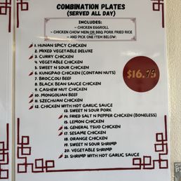 Combo plate menu Combo plate menu