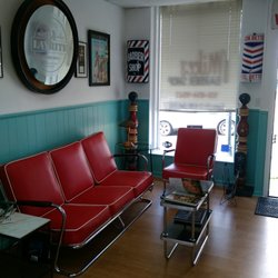 Mike's Barber Shop - Comfortable vintage seating in the waiting area and free WiFi at Mike's Barber Shop!