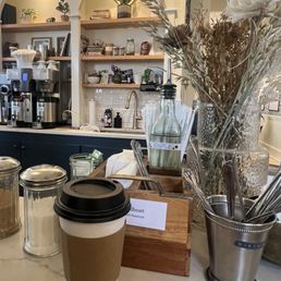 Drip coffee with pine tree syrup Drip coffee with pine tree syrup