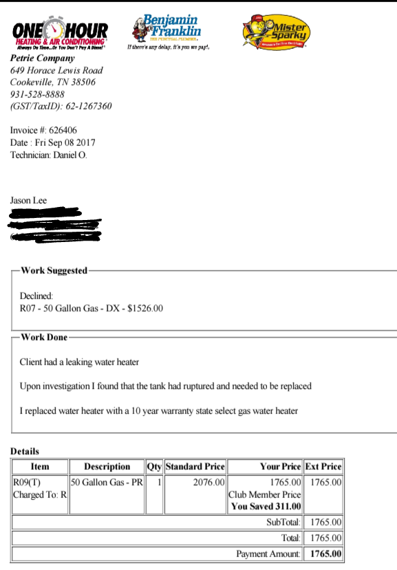 Slide of Benjamin Franklin Plumbing of Cookeville