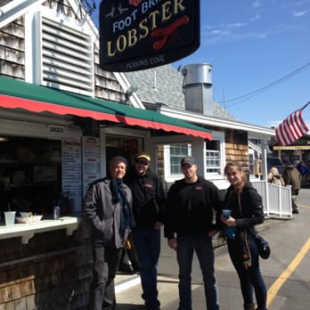 Footbridge Lobster - The two fellows in the middle caught the AMAZINGLY delicious lobster in our lobster rolls!! - Seafood Near Me - Ogunquit, Maine