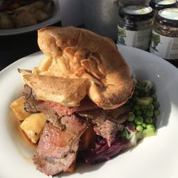 The Starting Gate - Sunday roast - beef. Just look at that Yorkshire pudding! Yum!
