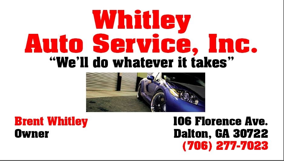 WHITLEY AUTO SERVICE Updated May 2024 106 Florence Ave, Dalton