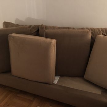 Clean Your Couch - The light cushions are dry! Bc they were not treated - Carpet Cleaning Near Me - New York, New York