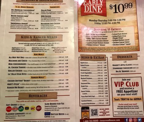 Menu photo 3 Texas Roadhouse Asheville, NC