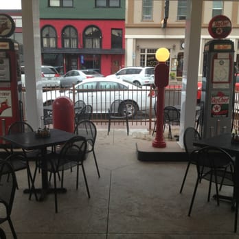 Station 66 - Outside seating, under cover by the historic gas pumps. - Bars Near Me - Williams, Arizona Station 66 - Outside seating, under cover by the historic gas pumps. - Bars Near Me - Williams, Arizona