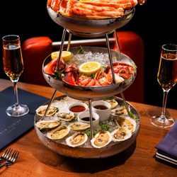 Gordon Ramsay Steak - Gordon Ramsay's Shellfish Platter - 1/2 lb. King Crab, Oysters, Shrimp Cocktail, Lobster, Citrus Soy, Champagne Mignonette, C...