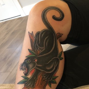 Ponderosa Tattoo - Fresh panther by Justin - Tattoo Near Me - Vacaville, California Ponderosa Tattoo - Fresh panther by Justin - Tattoo Near Me - Vacaville, California
