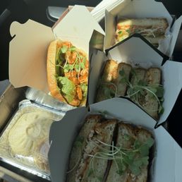 Char siu bao, Shrimp Sando (PRETT SPICY), kimchi grilled cheese sandwich Char siu bao, Shrimp Sando (PRETT SPICY), kimchi grilled cheese sandwich