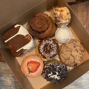 Hell Yeah Gluten Free - I was super excited until I saw how burnt the cinnamon roll and pound cake was. And that I was missing the other cookie. - Donuts Near Me - Atlanta, Georgia