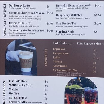 Mars Coffee - Menu - Coffee & Tea Near Me Mars Coffee - Menu - Coffee & Tea Near Me