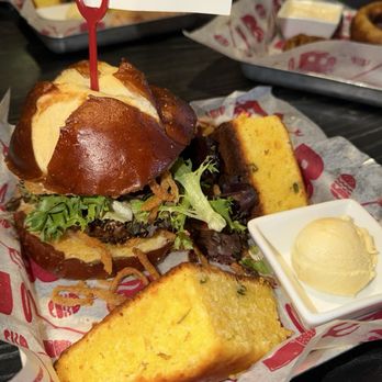 Burgatory - Cranberry - Dry Aged Wagyu, Jalapeño Cheddar Cornbread - Burgers Near Me - Cranberry Township, Pennsylvania Burgatory - Cranberry - Dry Aged Wagyu, Jalapeño Cheddar Cornbread - Burgers Near Me - Cranberry Township, Pennsylvania