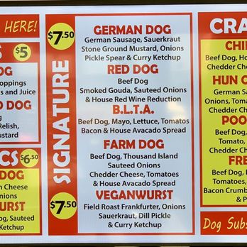 Winey Dogs - Menu: Basics, Classics, Signature, and Craft Dogs August 2022 (1/2) - Hot Dogs Near Me - Yakima, Washington Winey Dogs - Menu: Basics, Classics, Signature, and Craft Dogs August 2022 (1/2) - Hot Dogs Near Me - Yakima, Washington