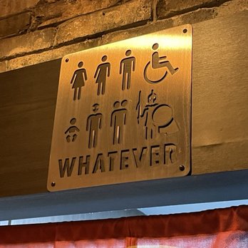 Leezakaya - Bathroom sign, inclusive - Izakaya Near Me - Aurora, Colorado