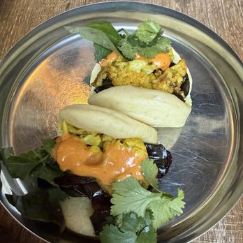 Superkhana International - Bhaingan (eggplant) bao - Indian Near Me - Chicago, Illinois Superkhana International - Bhaingan (eggplant) bao - Indian Near Me - Chicago, Illinois