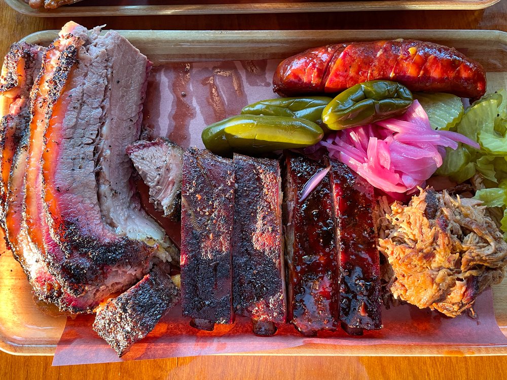 Food from Pinkerton’s Barbeque