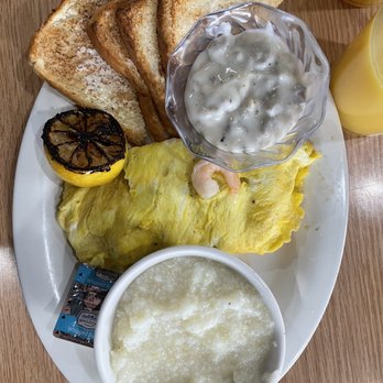 Eggs Up Grill - The shrimp and Shrimp & Grits Omelet - Breakfast & Brunch Near Me - Sumter, South Carolina Eggs Up Grill - The shrimp and Shrimp & Grits Omelet - Breakfast & Brunch Near Me - Sumter, South Carolina