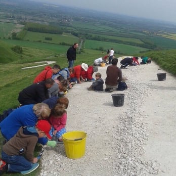 White Horse Hill - Rechalking the Horse - Local Flavor Near Me - Wantage, OXF