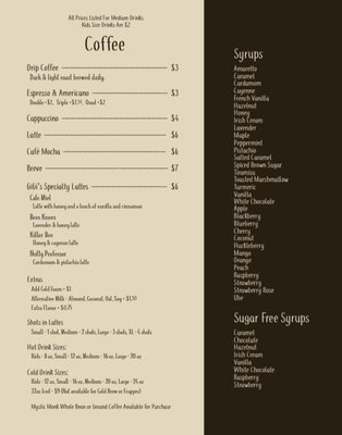 Menu photo 5 Gigis Coffee House Evanston, WY