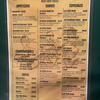 Los Panchos - MENU (Nov/2025) - Mexican Near Me - San Francisco, California Los Panchos - MENU (Nov/2025) - Mexican Near Me - San Francisco, California
