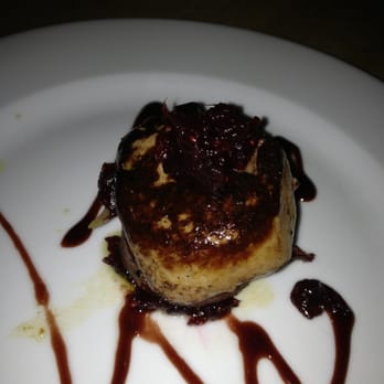 Rusconi's American Kitchen - Seared foie gras, over duck confit, roasted guajillo pepper sprinkles dark cherry glaze - American Near Me - Phoenix, Arizona Rusconi's American Kitchen - Seared foie gras, over duck confit, roasted guajillo pepper sprinkles dark cherry glaze - American Near Me - Phoenix, Arizona