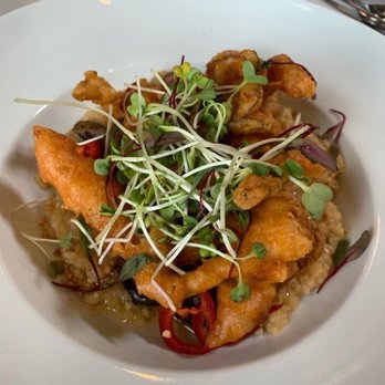 ANJU - Anson Mill corn "juk" with soft shell crab - Korean Near Me - Washington, DC, District of Columbia