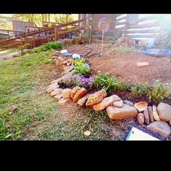 High Road Contracting - New garden and rock lining for Wilderness Lodge. Lesterville, MO - Painters Near Me