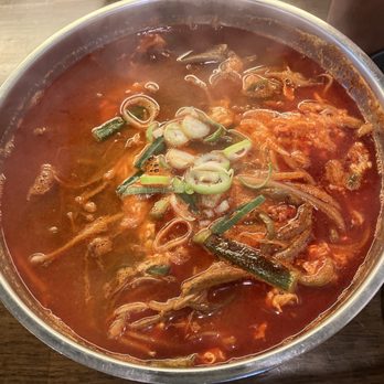 Moobongri Soondae - 무봉리 육개장 Yukgaejang Spicy Beef Soup with Flank, Veggies & Glass Noodle Lunch $20.99 / Dinner $22.99 - Korean Near Me - San Gabriel, California Moobongri Soondae - 무봉리 육개장 Yukgaejang Spicy Beef Soup with Flank, Veggies & Glass Noodle Lunch $20.99 / Dinner $22.99 - Korean Near Me - San Gabriel, California
