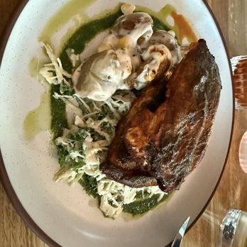 Earls Kitchen + Bar - Cajun Chicken with warm potato salad and coleslaw - New American Near Me - McLean, Virginia