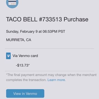Taco Bell - Receipt of paying twice - Fast Food Near Me - Murrieta, California Taco Bell - Receipt of paying twice - Fast Food Near Me - Murrieta, California