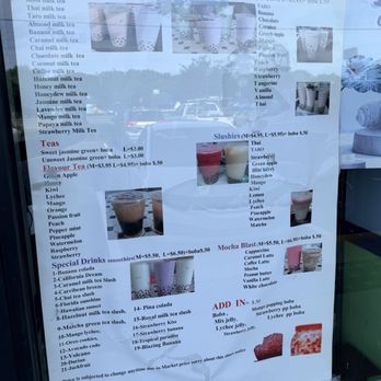 Q-Cup Boba Tea - At the entrance, you'll see this amazing list of beverages they offer! - Vietnamese Near Me - Jacksonville, Florida