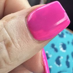 One Stop Nail Spa - Here you can see the stains in my nails
