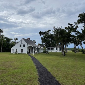 Kingsley Plantation - Approach to the kitchen and Mrs. Kingsley's home and the main house (in the background) - Landmarks & Historical Buildings Near Me - Jacksonville, Florida