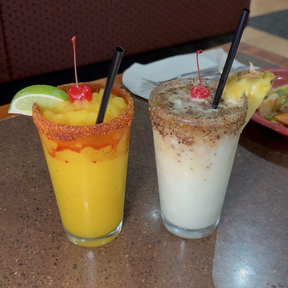 Fire + Ice - Pina colada and virgin mango margarita - New American Near Me - Anaheim, California Fire + Ice - Pina colada and virgin mango margarita - New American Near Me - Anaheim, California