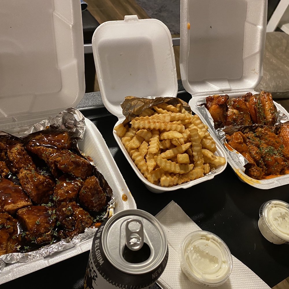 Valley Wings - a variety of food items on a table - Chicken Wings Near Me - Scottsdale, Arizona Valley Wings - a variety of food items on a table - Chicken Wings Near Me - Scottsdale, Arizona