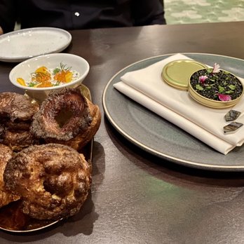 Solera - Popovers with smoked fish dip and caviar with cooked egg - Lounges Near Me - Honolulu, Hawaii