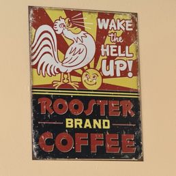 Rooster Brand Coffee sign Rooster Brand Coffee sign