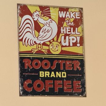 Patty's Off-Center Cafe - Rooster Brand Coffee sign - Breakfast & Brunch Near Me - Salem, Oregon Patty's Off-Center Cafe - Rooster Brand Coffee sign - Breakfast & Brunch Near Me - Salem, Oregon