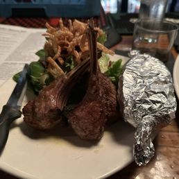 Lamb chops! Perfectly cooked!