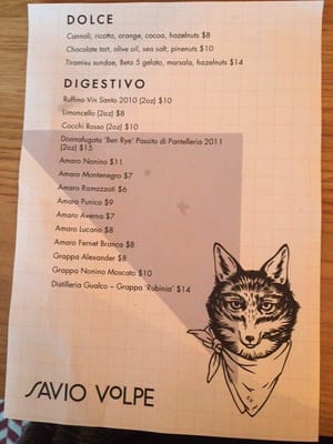 Menu photo 8 Osteria Savio Volpe Vancouver, BC
