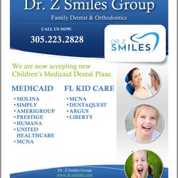 Smile with us as we accept Florida Healthy Kids and Medicaid dental plans for children.  Here at Dr. Z Smiles we love to help your children.