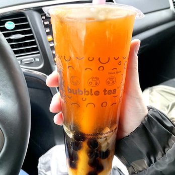 Vivi Bubble Tea - Passionfruit QQ (passionfruit tea with lychee and boba). So good! - Bubble Tea Near Me - Troy, Michigan