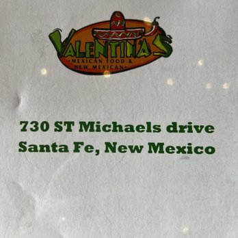 Valentina's Dos - Back of menu - New Mexican Cuisine Near Me - Santa Fe, New Mexico Valentina's Dos - Back of menu - New Mexican Cuisine Near Me - Santa Fe, New Mexico
