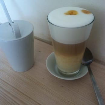I Need Coffee ! - Caffe latte and raw sugar - Modern European Near Me - Prague, Puerto Rico