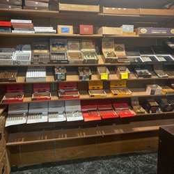 Humidor with a great variety of cigars.