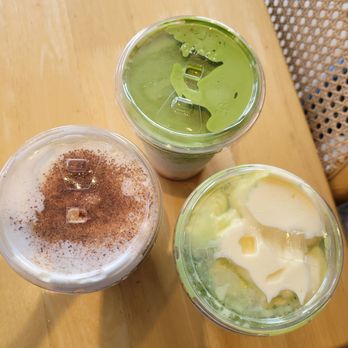Da Vien Coffee - Foam view: Da Vien, Strawberry Matcha, Banana - Desserts Near Me - Westminster, California