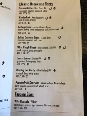 Menu photo 6 Breakside Brewery Portland, OR