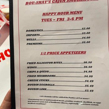 Bou-Shay’s Cajun Smokehouse - ows menu - Barbeque Near Me - Bacliff, Texas Bou-Shay’s Cajun Smokehouse - ows menu - Barbeque Near Me - Bacliff, Texas