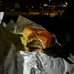 Burger in the car Burger in the car
